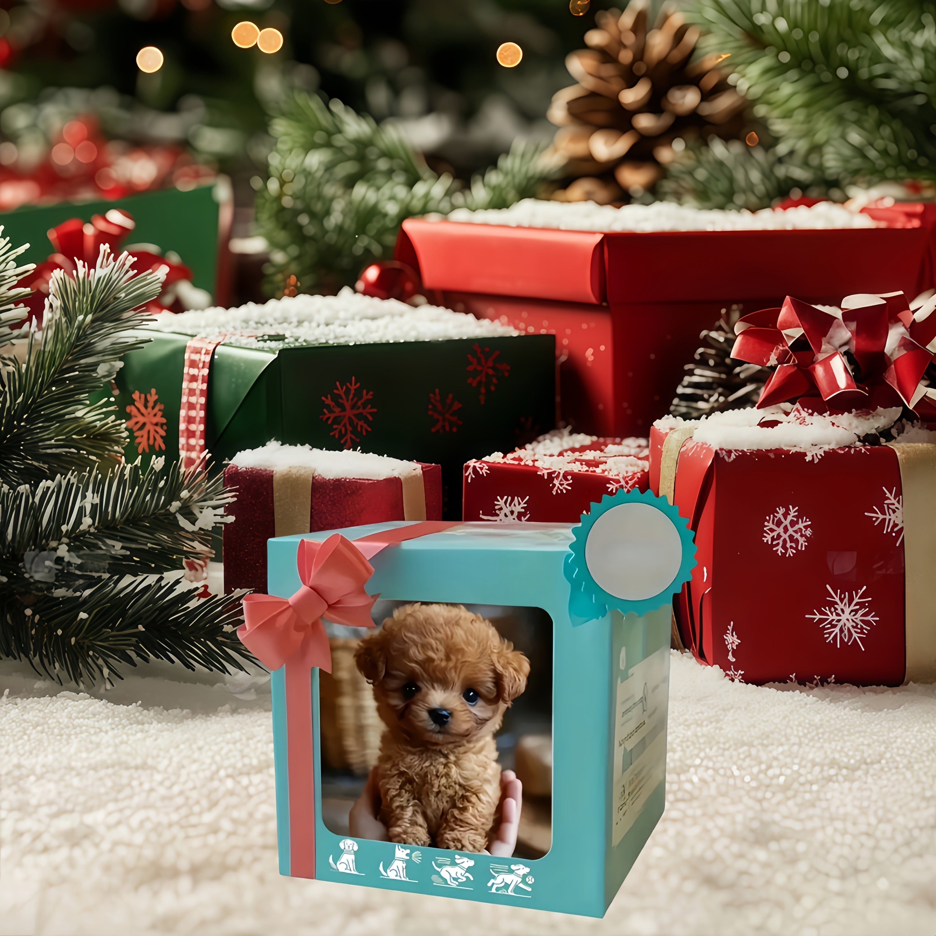 Interactive Robot Puppy Toy Walking Barking Tail Wagging Realistic Electric Simulation Dog with Dog Bone Accessory Gift Box Kids Birthday Christmas New Year Gift Boys Girls