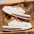 Men's Low Top Sneakers Lace-Up Casual Athletic Shoes in Beige White Black – Lightweight Comfortable Everyday Footwear for Sports Walking & Street Style, US Sizes 6.5 to 12
