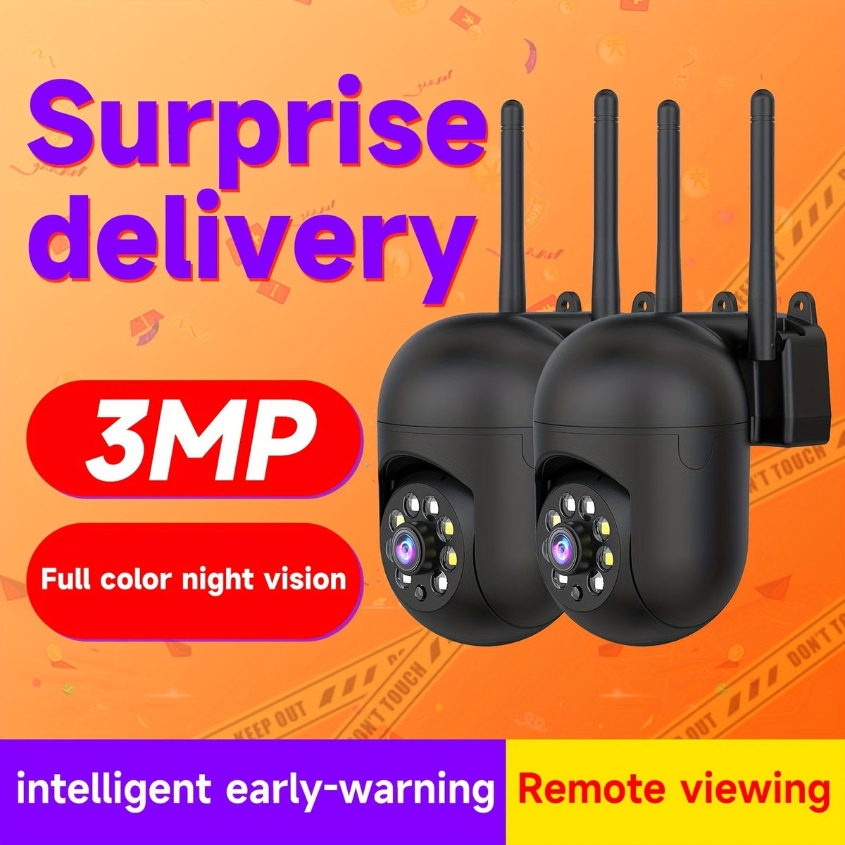 2-Pack 2K QHD WiFi Security Camera PTZ 355° Pan – Dual-Band 2.4G/5G AI Motion Detection & Tracking Color Night Vision Two-Way Audio Cloud & SD Storage Baby Pet Monitor Indoor Home Surveillance