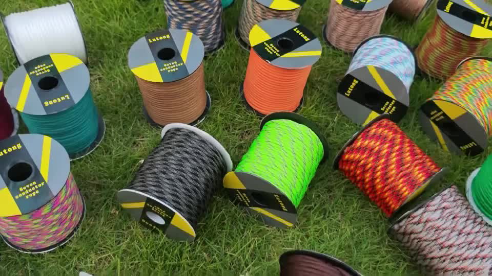 7-Core Paracord Rope for Camping Hiking Survival – Multi-Purpose Nylon Tent Rope for Tie-Down Hanging Bracelet Keychain Backpack Lashing, 30M 50M 100M Vivid Colors