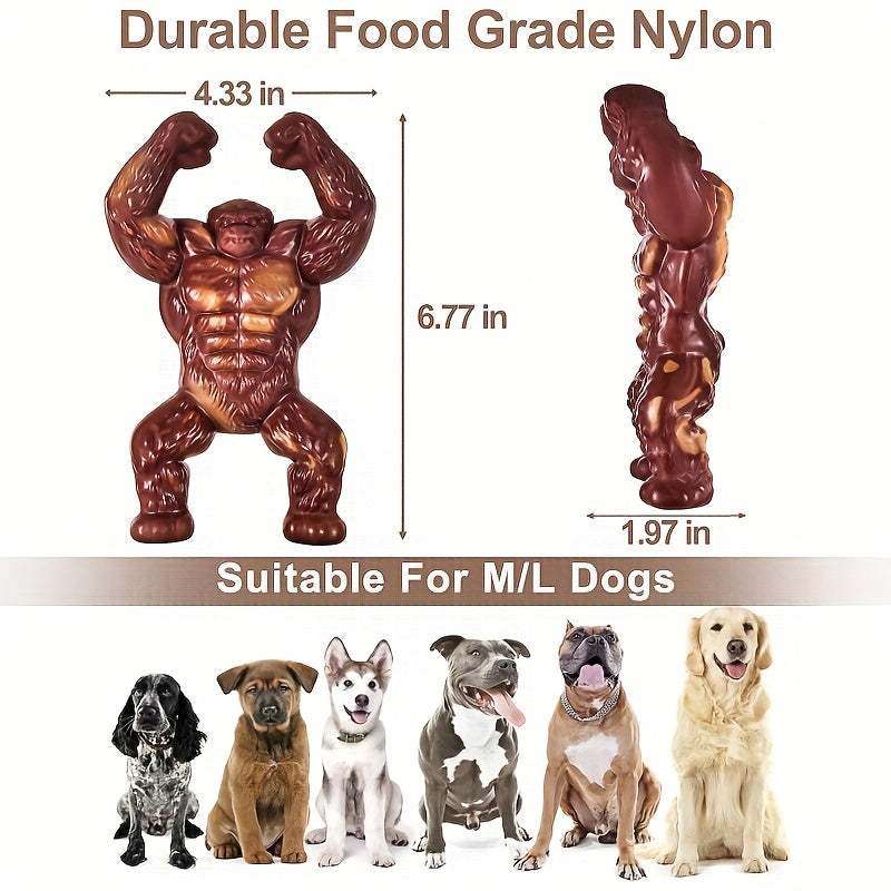 Durable Dog Chew Toy for Medium Large Dogs Unbreakable Beef Flavor Rubber Chew Stick Safe Teething Gum Health Training Toy for Aggressive Chewers by KYLINSURE Long-Lasting