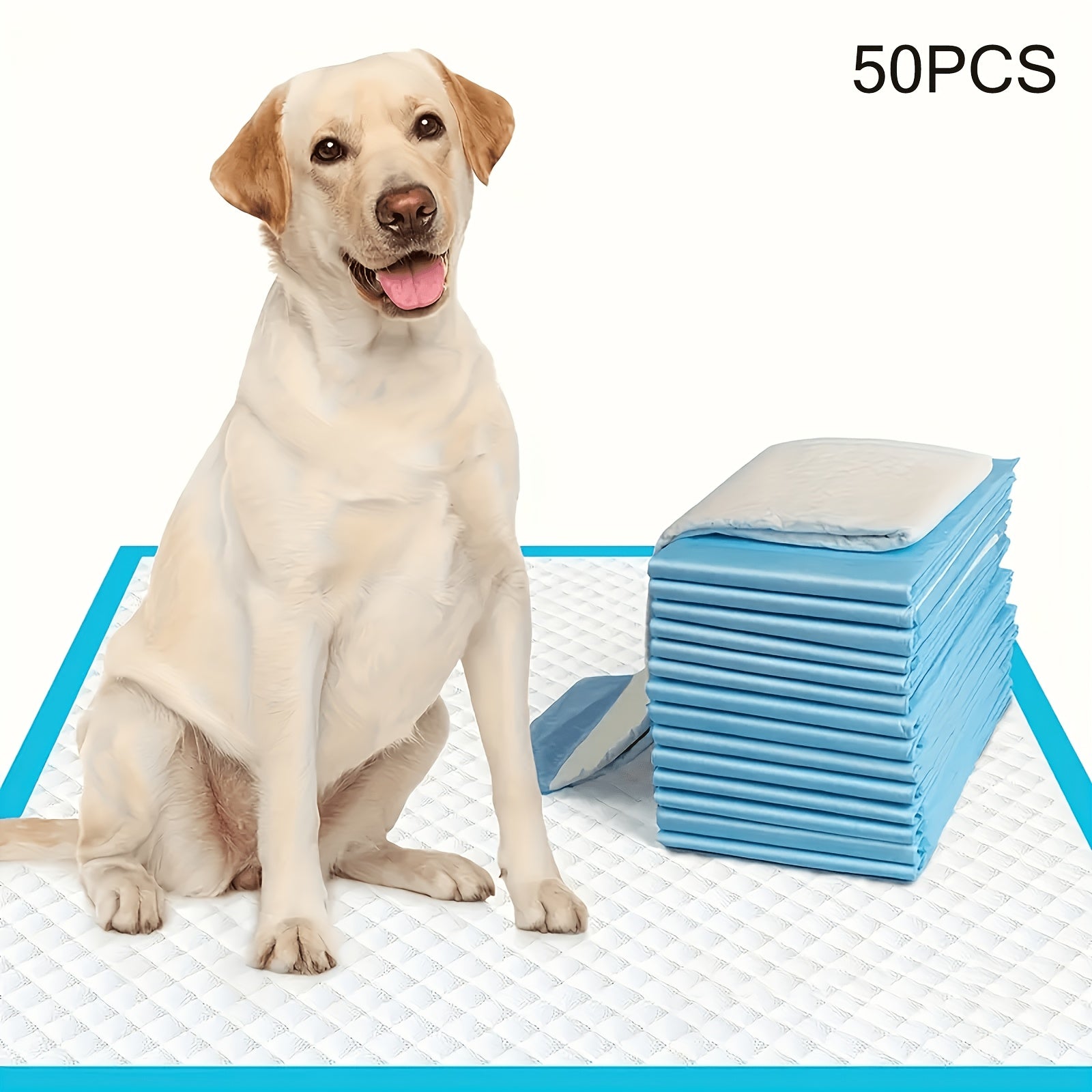 Super Absorbent Dog Pee Pads 23.6x23.6 Inch for Puppy Training & Indoor Pet Toilet Use – Leak-Proof Odor-Control Training Pads, 50/100/200/400 Count Bulk Value Packs