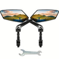 HD Foldable Bike Mirrors 2-Pack 360° Adjustable for Ebike Bicycle Motorcycle Scooter – Large Scratch-Resistant Handlebar Rearview Mirror, High-Speed Stable Durable ABS Easy Install