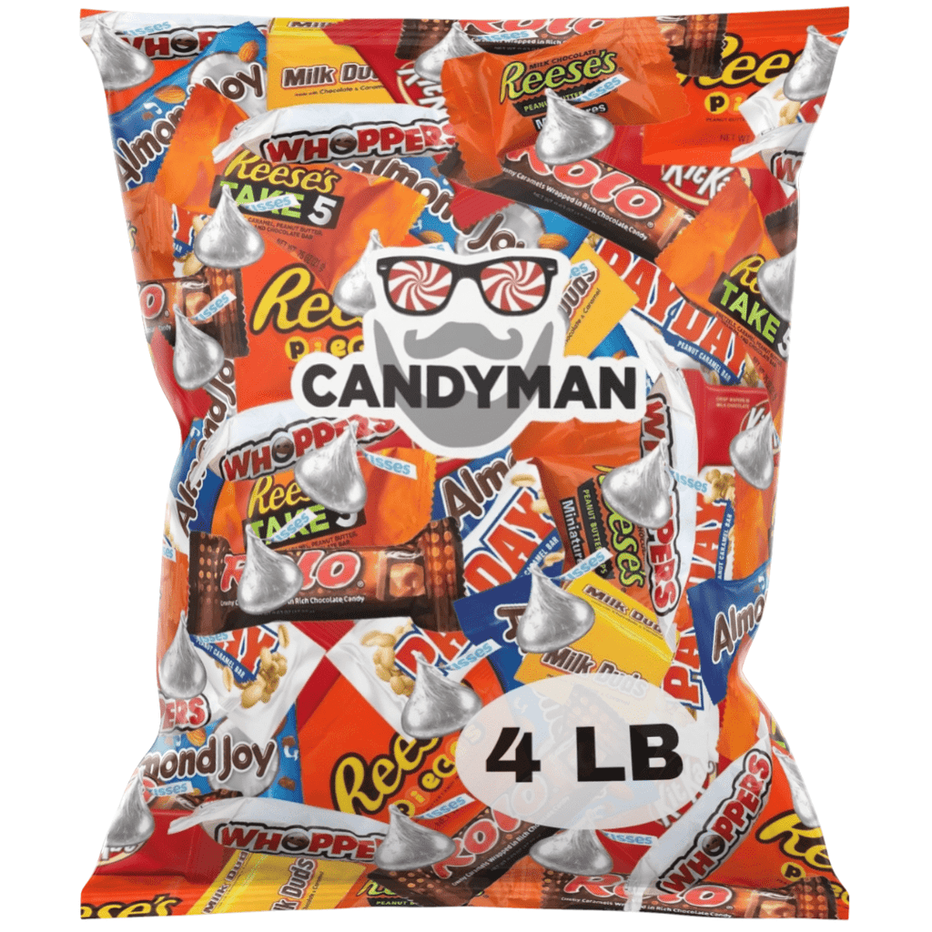 Bulk Chocolate Candy Assortment 4 Pound Gift Box – Individually Wrapped Variety Pack with Milk & Dark Chocolates Perfect for Holidays Parties Office Snacks & Gifting