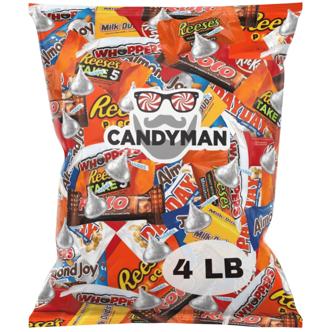 Bulk Chocolate Candy Assortment 4 Pound Gift Box – Individually Wrapped Variety Pack with Milk & Dark Chocolates Perfect for Holidays Parties Office Snacks & Gifting