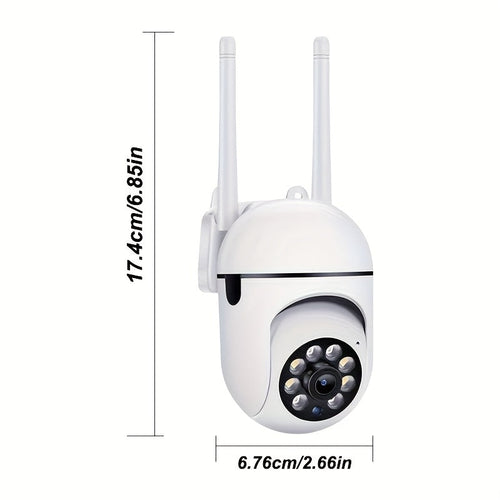 1080P 360° WiFi Panoramic Security Camera – Wireless Indoor Surveillance with Two-Way Audio, Motion Detection, Night Vision, USB Powered, SD Card & Cloud Storage, Smartphone Compatible