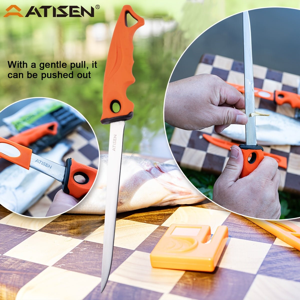 Fishing Knife Set 7/23/104/107-Piece – Stainless Steel Fillet Boning Gutting Knives with Line Cutter Camping Cutting Carving Tool Kit for Freshwater Saltwater Fishing Fisherman Gift for Men