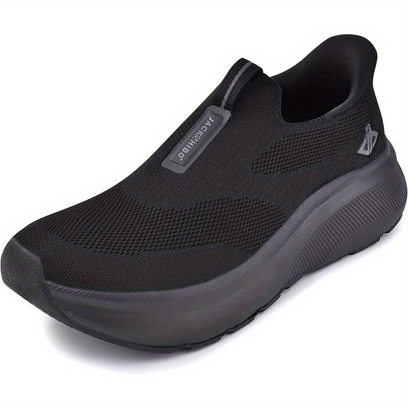 Men's Hands-Free Slip-In Sneakers – Wide Toe Box, Zero Drop Sole, Cushioned Mesh Walking Shoes for Casual & Everyday Wear – Rubber Sole, Pull-On Design (US 8–13.5)