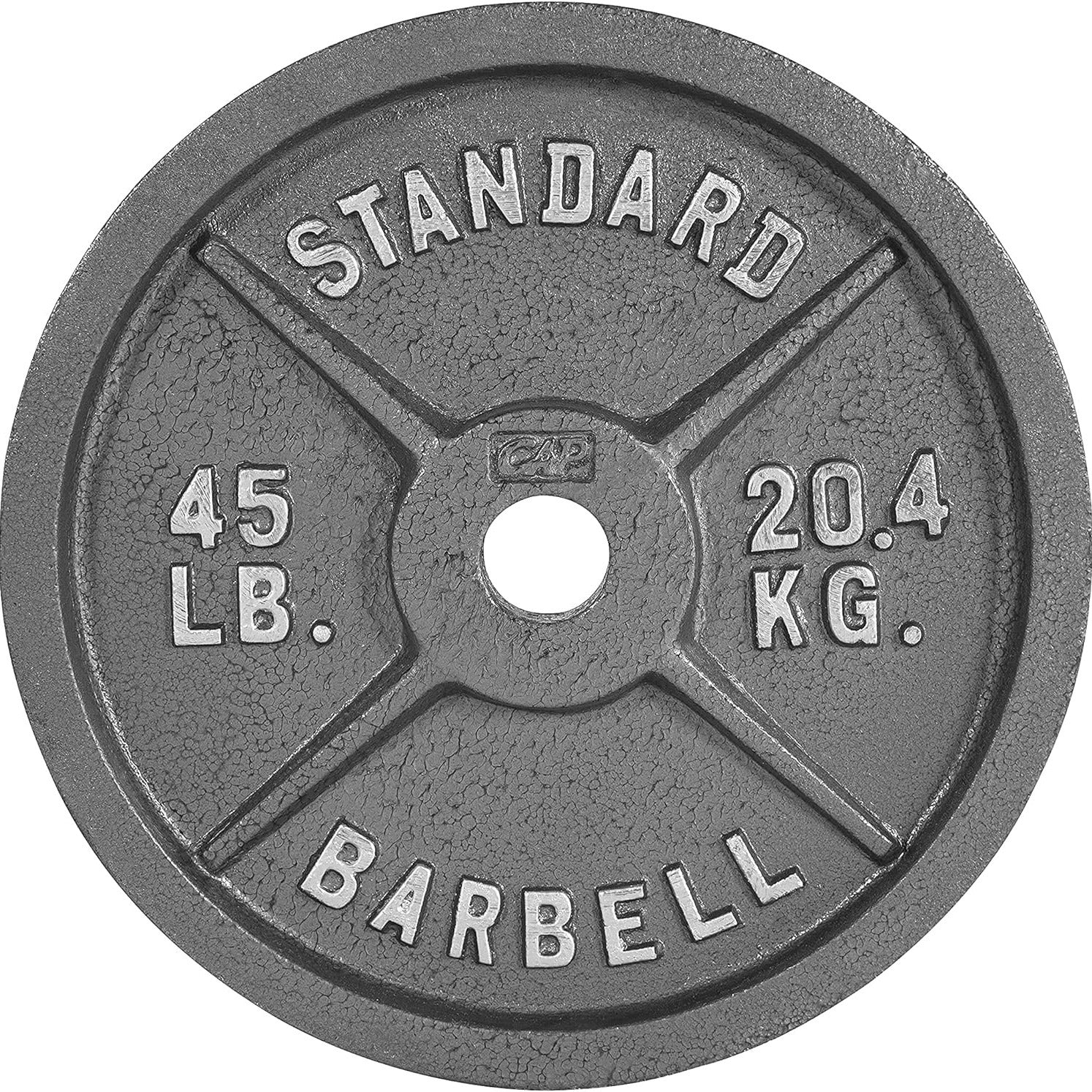 Cast Iron Weight Plates 2-Inch Solid Baked Enamel Finish for Strength Training Weightlifting Bodybuilding Powerlifting Home Gym Barbell 2.5 5 10 25 35 45 100LB