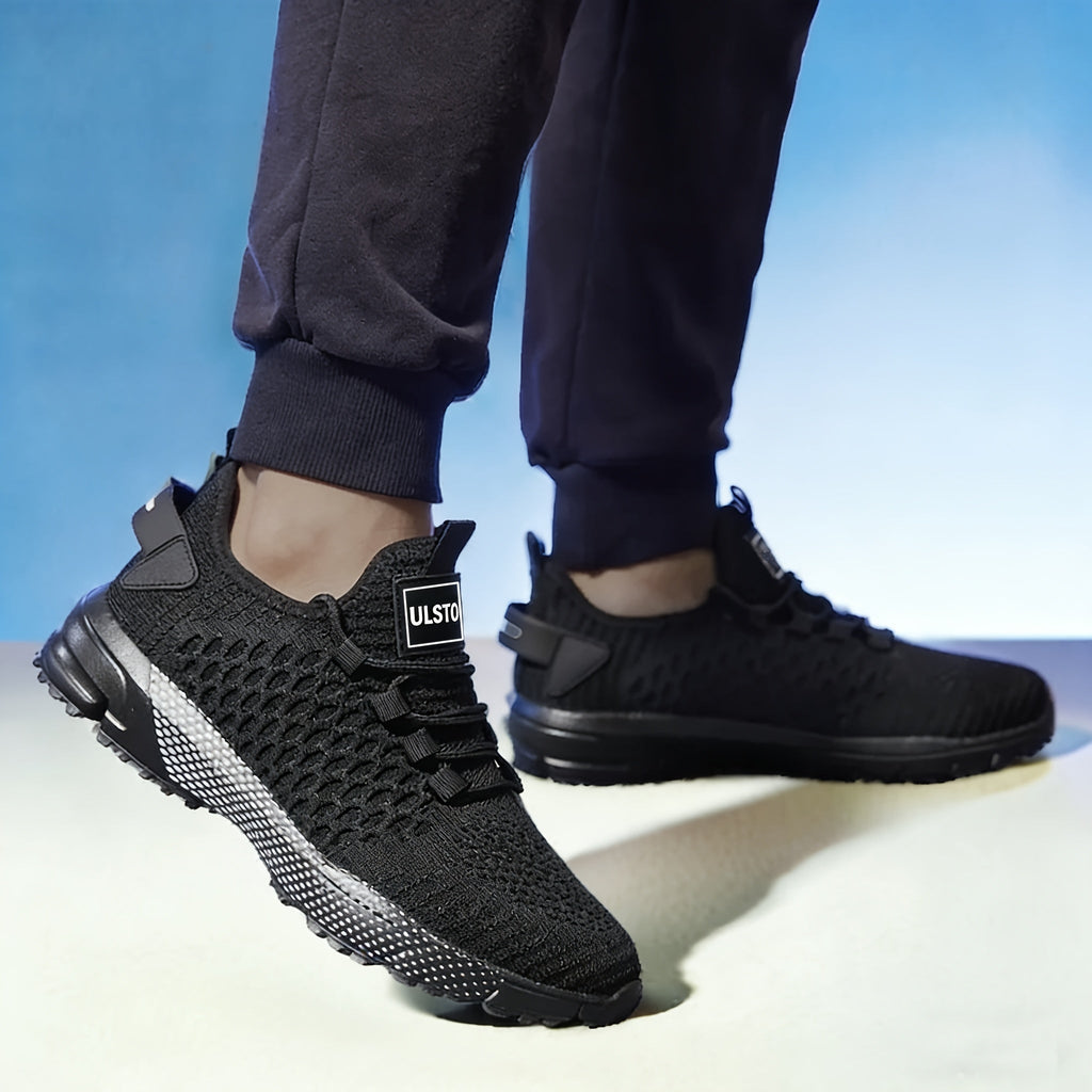 Men's Thick-Soled Non-Slip Sneakers – Lightweight Lace-Up Casual Walking Shoes for Hiking, Outdoor & Daily Wear, Comfortable Low-Top Athletic Sneakers for Men, Spring Autumn Trail Running Shoes