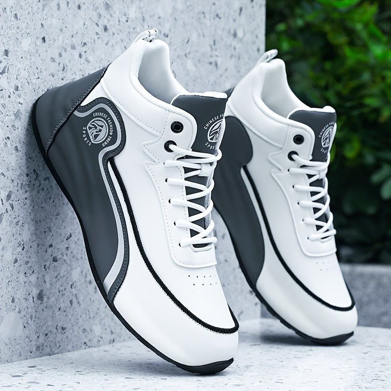 Arch Support Corrective Men's Running Shoes Anti-Slip – Lightweight Breathable Athletic Sneakers for Flat Feet, Walking Gym Tennis Casual Wear, White Blue & White Grey, Sizes US 7–12.5