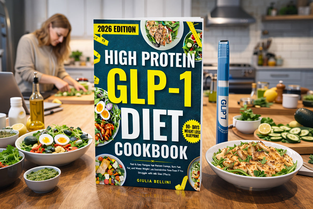 High Protein GLP-1 Diet Cookbook Fast Easy Recipes – Reduce Cravings Burn Fat Sustainable Weight Loss, Ozempic Wegovy Mounjaro Friendly Meal Plan Guide Gift for Health