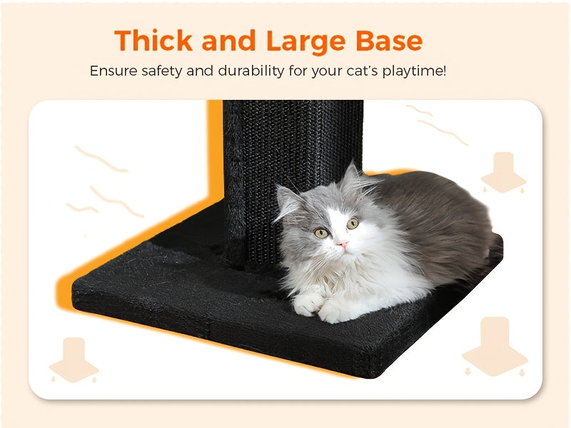 Multi-Tier Cat Tree Tower with Sisal Scratching Post Hanging Toys Sturdy Cat Climbing Activity Center for Indoor Cats Kittens Energetic Breeds Available in Grey Black Beige Brown Green