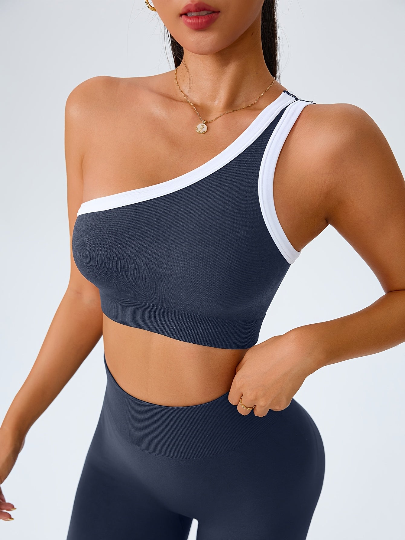 Women's Butt Lifting Leggings & Sports Bra Set 2 Piece High-Waisted 90% Polyamide – Stretchy Minimalist Yoga Running Workout Outfit with Camisole Top, 6 Colors S-XL