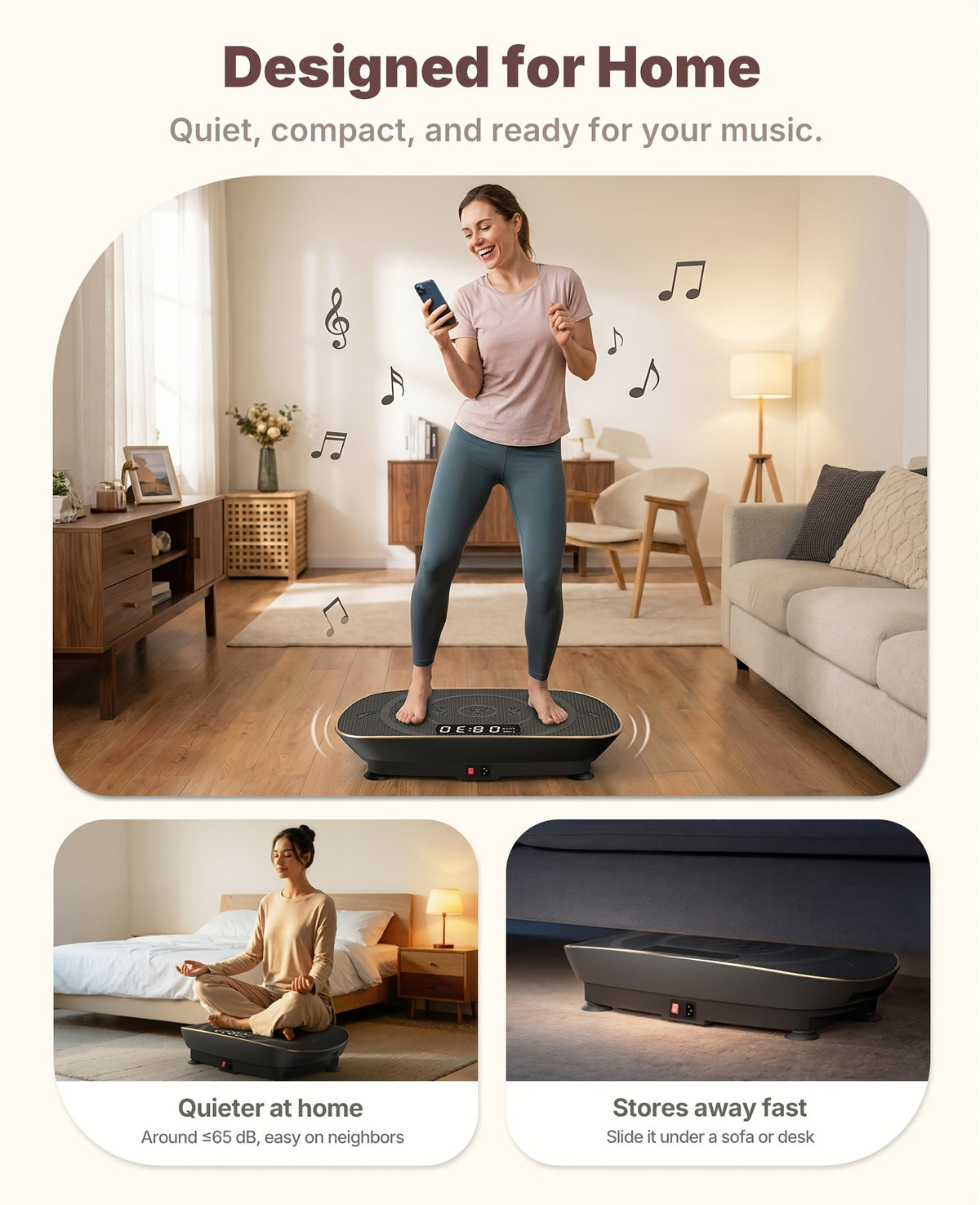 MERACH CV30 Pro Vibration Plate Exercise Machine Auto-Sensing Full Body Workout Platform with Bluetooth Speaker, Resistance Bands, 10 Speed Levels, LED Display, 330-440 lbs Capacity – Home Gym Fitness