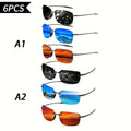 Polarized Sunglasses for Men 3 or 6 Pack – UV400 Anti-Glare HD Lenses Lightweight PC Frame Driving Outdoor Sports Fishing Hiking Bulk Gift Set for Him Dad