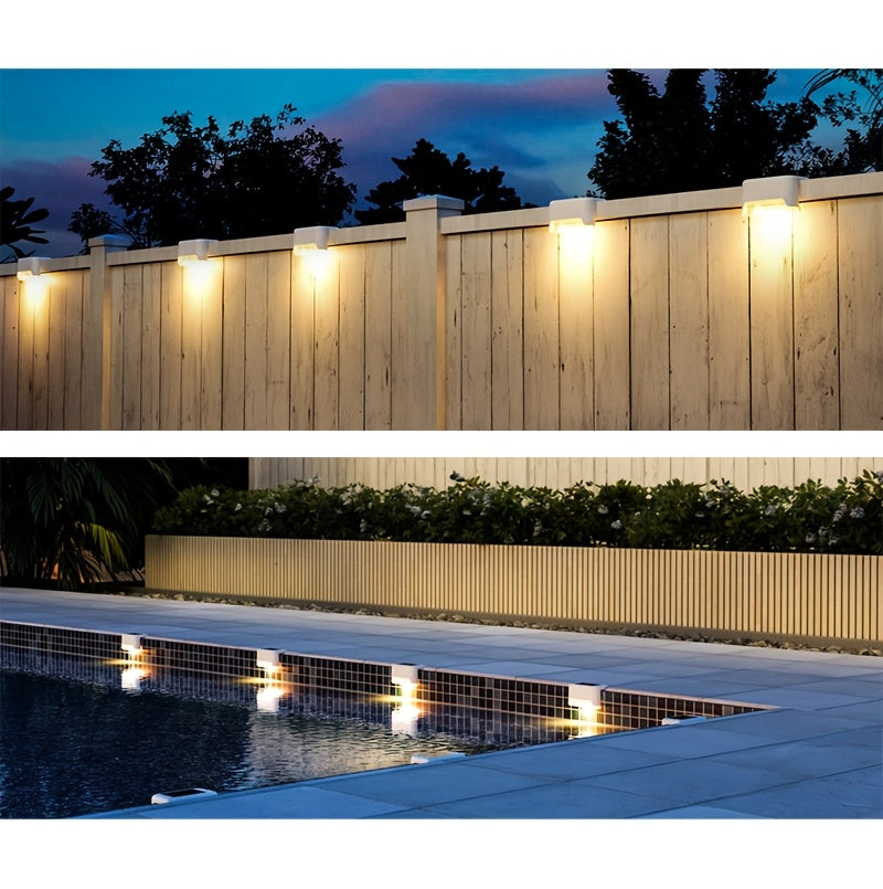 Solar Deck Lights Outdoor Waterproof LED – Auto Dusk to Dawn 800mAh Warm White Solar Powered Step Stair Fence Pathway Patio Garden Driveway Yard Wall Lighting 8 16 32 Pack