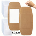 Extra Large Waterproof Bandages 50/100pcs Breathable Flexible Gauze Wound Care Patches First Aid Hemostasis Outdoor Sports Adhesive Bandage Bulk Pack for Adults Kids Home Emergency Kit