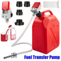 Automatic Fuel Transfer Pump with Auto-Stop - 51 Inch Extra Long Hose, 3.2 Gallons Per Minute, Battery or USB Powered, 4 Can Adapters, Portable Gas Can Pump for Gasoline, Diesel and Oil Transfer