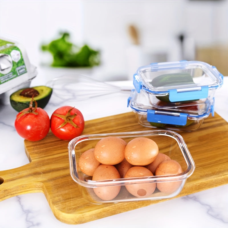 Glass Food Storage Containers with Lids 20 Piece Set Airtight Stackable Meal Prep Borosilicate Glass Containers Oven Microwave Dishwasher Freezer Safe BPA Free Kitchen Organization