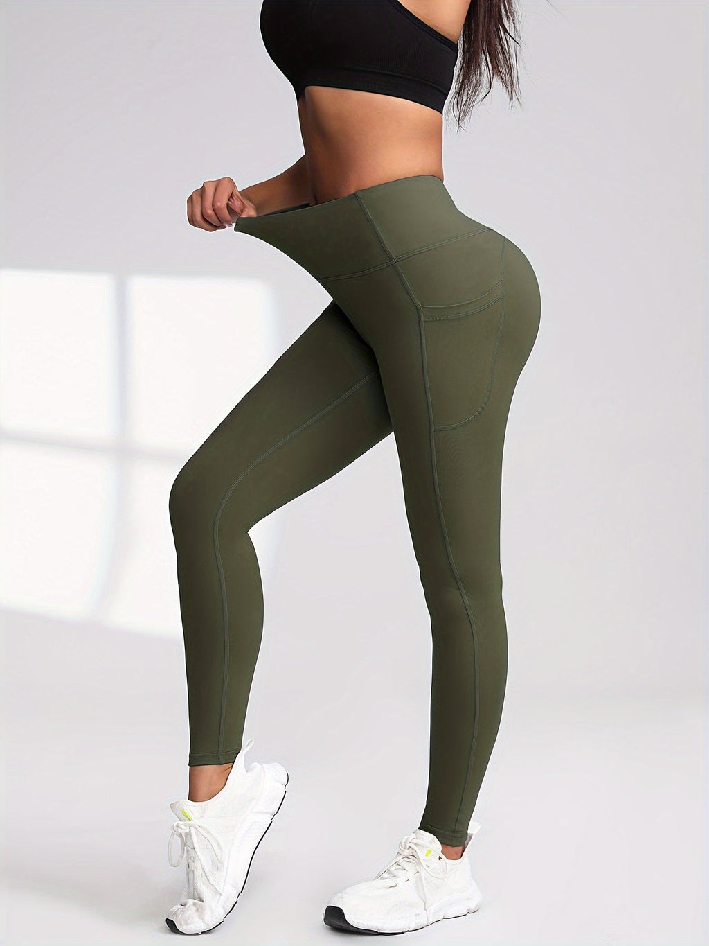 High Waist Leggings with Pockets Women 6 Pack Buttery Soft Tummy Control Yoga Pants Multicolor Sets S-XXL