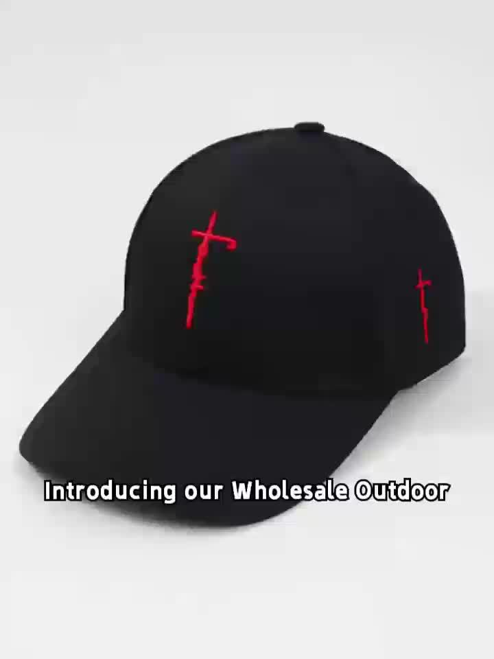 4 Pack Cross Embroidered Baseball Cap – Unisex Adjustable Snapback Sun Hat Lightweight 100% Polyester Outdoor Travel Beach Game Day Hat for Women & Men