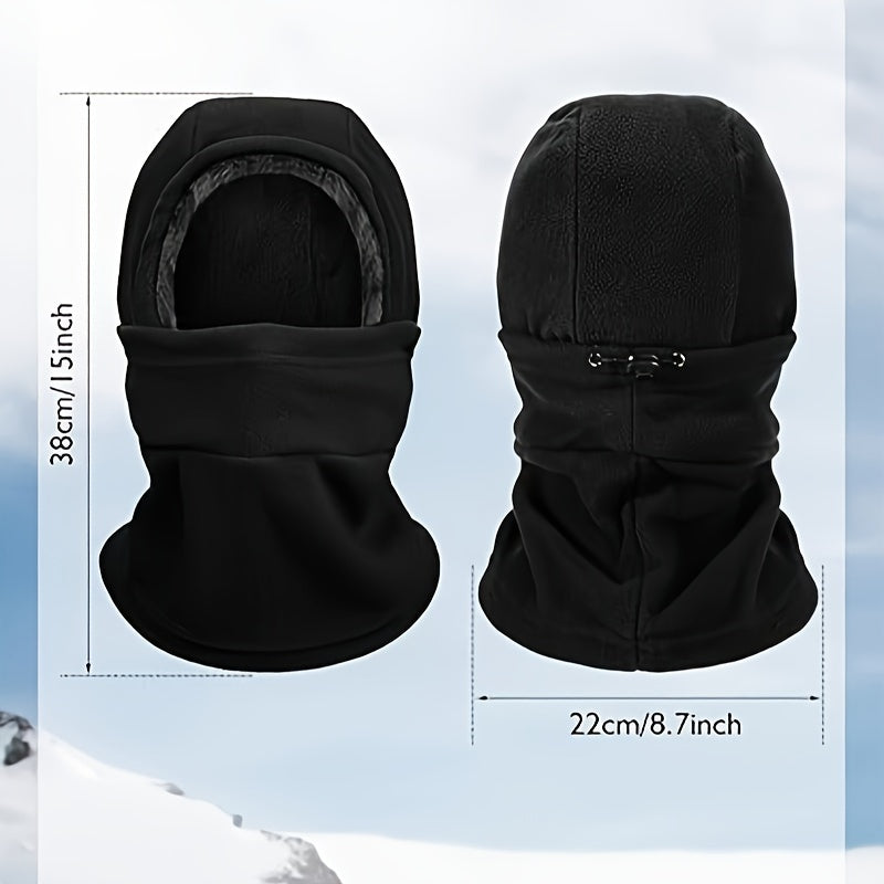 2 Pack Fleece Balaclava Ski Mask Windproof – Full Face Neck Cover Skull Cap for Men & Women, Soft Plush Warm Hood for Skiing Snowboarding Cycling Hiking Motorcycle Riding Cold Weather Outdoor Sports