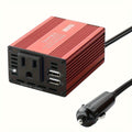 150W Car Power Inverter DC 12V to AC 110V Converter with Dual USB 3.1A Ports Vehicle Outlet Adapter Plug for Laptop Phone Tablet Camping Road Trip Travel Essentials