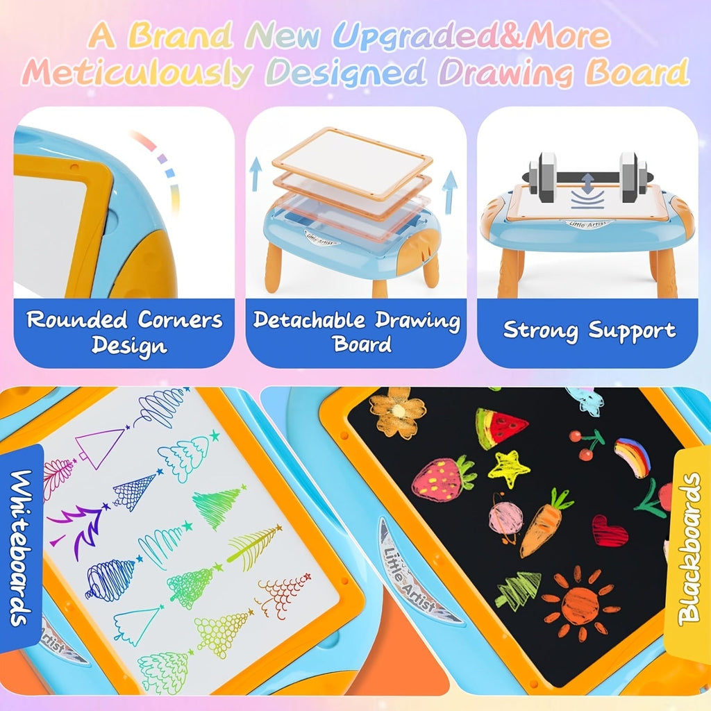 Kids Magnetic Drawing Board Double-Sided Doodle Board with Teaching Supplies – Portable Space-Saving Art Toy for Creative Drawing, Writing & Learning | Gift for Boys & Girls