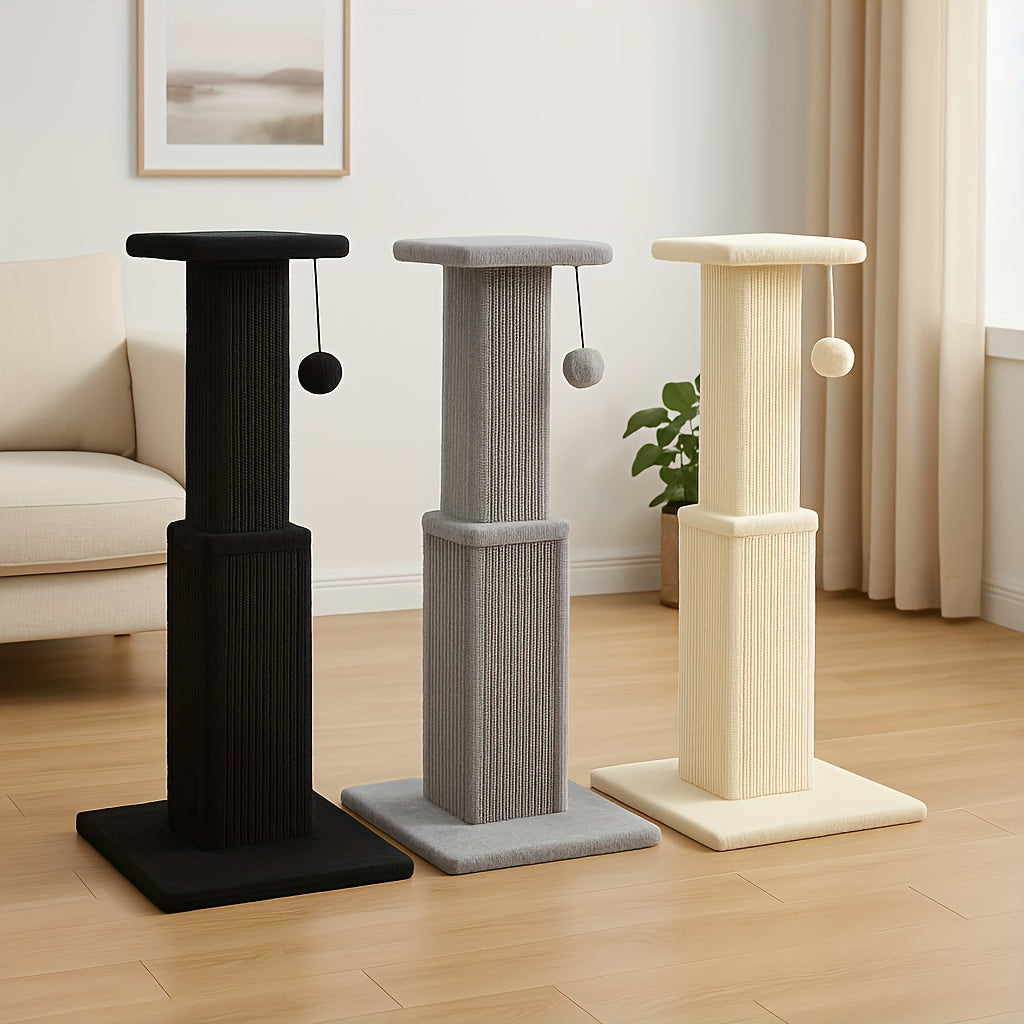 Multi-Tier Cat Tree Tower with Sisal Scratching Post Hanging Toys Sturdy Cat Climbing Activity Center for Indoor Cats Kittens Energetic Breeds Available in Grey Black Beige Brown Green
