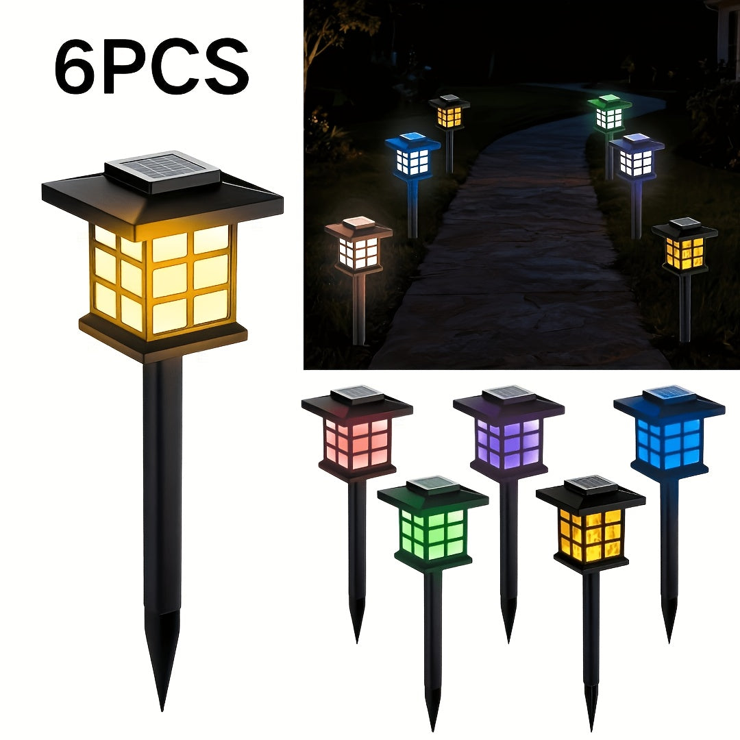 Solar Outdoor Lights LED Garden Path Lights IP44 Waterproof Landscape Lighting for Sidewalk Driveway Lawn Yard Courtyard Warm White Multicolor Pack of 6 12 or 24 Christmas Holiday Decor No Wiring
