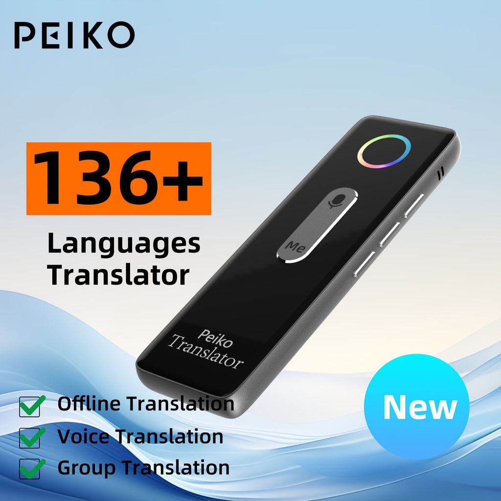 Trbox X9 Portable Language Translator Device – Two-Way Instant Voice Translation 136 Languages, WiFi & Offline Support, AI-Powered High Accuracy Translator for Travel Business Learning