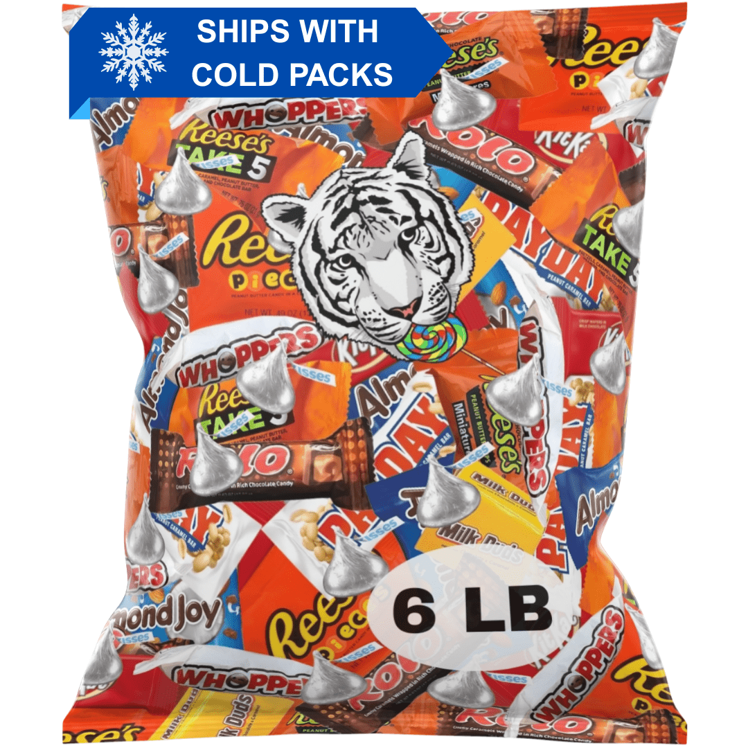 Bulk Chocolate Candy Bag Individually Wrapped Assorted Variety Mix for Parties Halloween Holidays Stocking Stuffers Office Snacks Gifts 2 lb 4 lb 6 lb