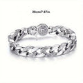 925 Sterling Silver Men's Fashion Bracelet – Classic Chain Design in 3 Sizes 7.10" 7.87" 8.66" Everyday Wear Jewelry Gift for Men Family Friends