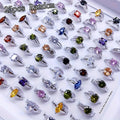 25-Piece Cubic Zirconia Stackable Ring Set Silver Gold – Geometric CZ Rings Multi-Color Variety Pack for Women Teen Girls, Wedding Engagement Party Daily Wear Jewelry Gift