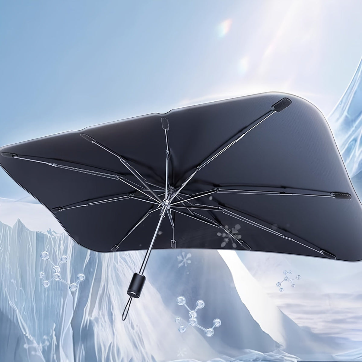 Car Windshield Sunshade Foldable - UV Blocking Heat Insulation Sun Shade for Car Front Window, Portable Summer Car Cooling Accessory Keeps Interior Cool, Easy Fold & Store Design