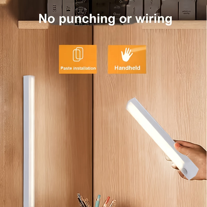 USB-C Rechargeable LED Motion Sensor Cabinet Lights 3 & 6 Pack – Wireless Magnetic Under Cabinet Night Light with 3 Modes for Kitchen, Closet, Stairs, Hallway & Bathroom, 10cm/20cm/30cm