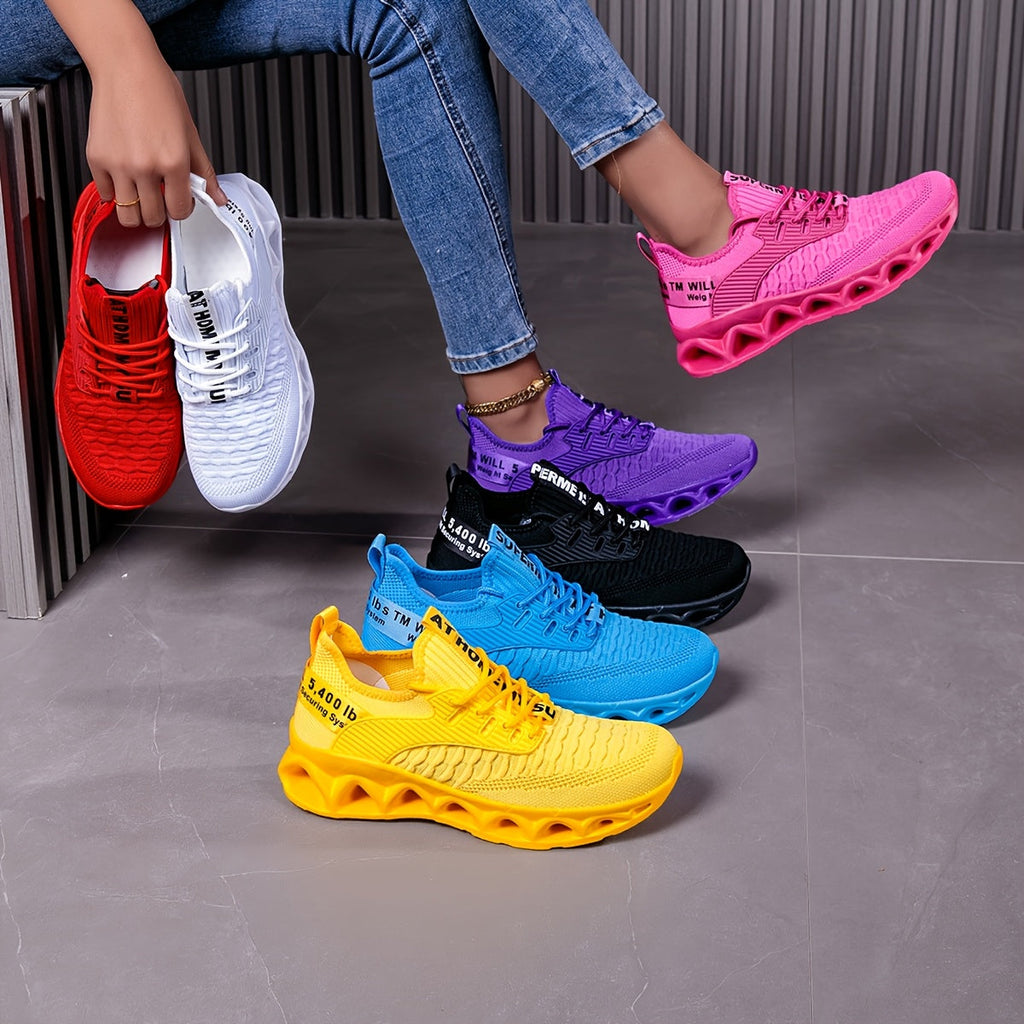 Women's Breathable Running Shoes Stability Pronation Support – Lightweight EVA Sole Fabric Upper All-Season Sneakers, 7 Colors, US Sizes 6–13