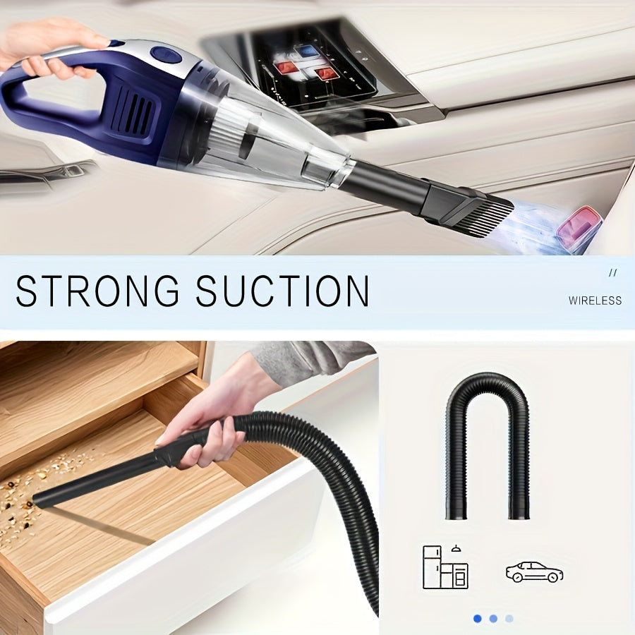 Cordless Handheld Vacuum Cleaner 5000Pa Strong Suction USB Rechargeable Portable Wireless Vacuum for Car Interior Home Office Pet Hair 40dB Low Noise 2000mAh Battery One-Click Dust Empty 6 Colors