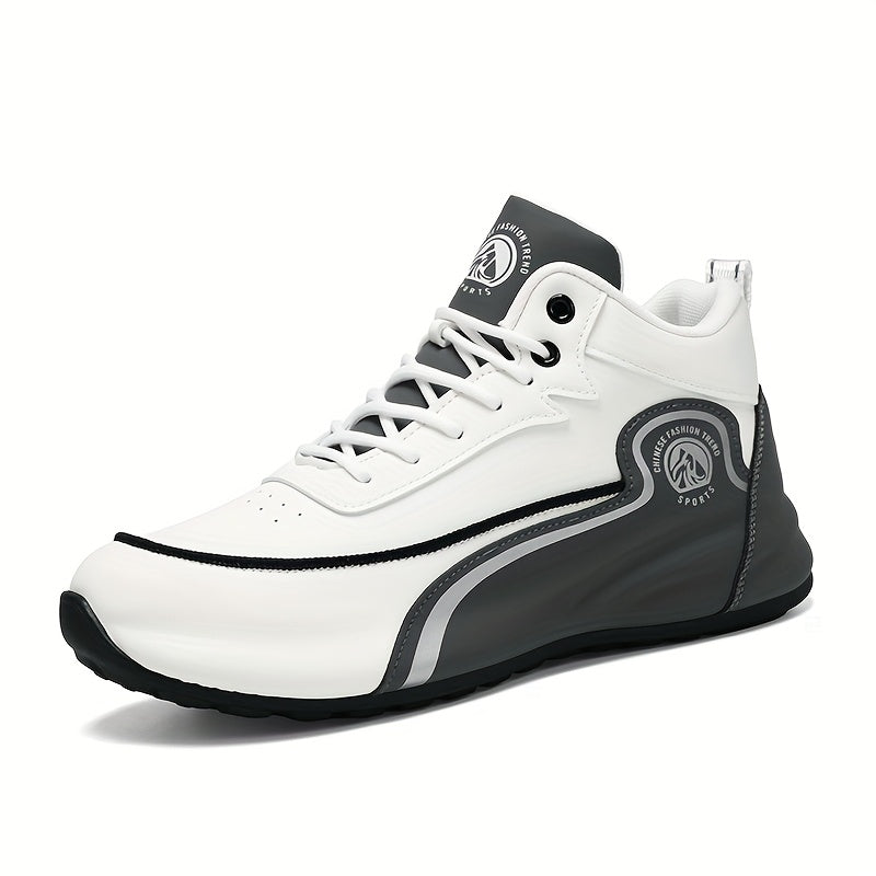 Arch Support Corrective Men's Running Shoes Anti-Slip – Lightweight Breathable Athletic Sneakers for Flat Feet, Walking Gym Tennis Casual Wear, White Blue & White Grey, Sizes US 7–12.5