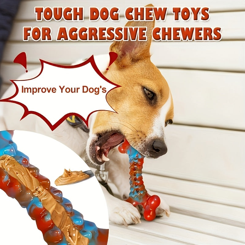Indestructible Dog Chew Toys for Aggressive Chewers Large Breed Tough Nylon Dog Teething Toy Durable Sturdy Boredom Relief Interactive Chew Toy Keeps Dogs Busy Red 1pc 2pcs 4pcs