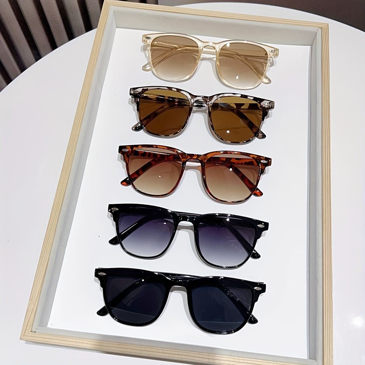 Polarized Round Sunglasses 5 Pack Unisex – UV Protection Retro Circle Frame Lightweight Fashion Eyewear for Women Men Teens Beach Festival Outdoor Everyday Wear