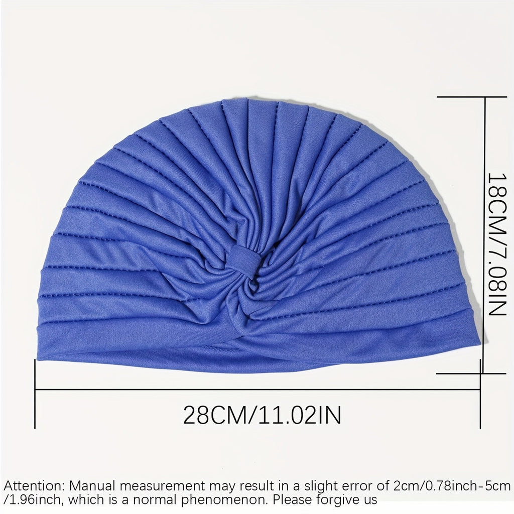 15-Pack Bohemian Turban Head Wraps Women – Pre-Tied Pleated Multicolor Twisted Hair Wraps Breathable Ultra-Soft Headbands Chemo Hair Loss Everyday Style