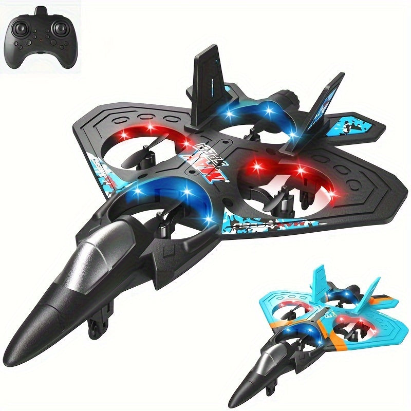 Beginner RC Drone with Height Hold & Remote Control – Rechargeable Mini Quadcopter for Kids & Adults, Indoor Outdoor Flying Toy Gift, Black Blue Red