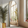 Arched Full Length Mirror – Free Standing Leaning or Wall Mounted Floor Mirror, Modern Simple Tall Design for Living Room Bedroom Cloakroom Home Decor