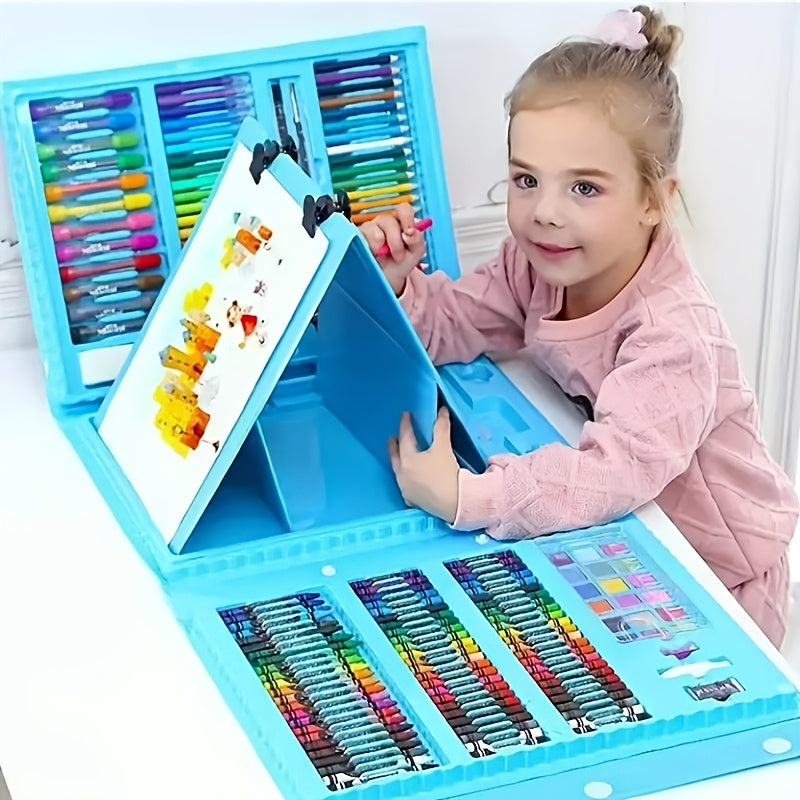 228 Piece Kids Art Supplies Set, Deluxe Painting & Drawing Kit with Oil Pastels, Crayons, Colored & Acrylic Markers, Watercolor Brushes & Drawing Pad, Gift for Kids