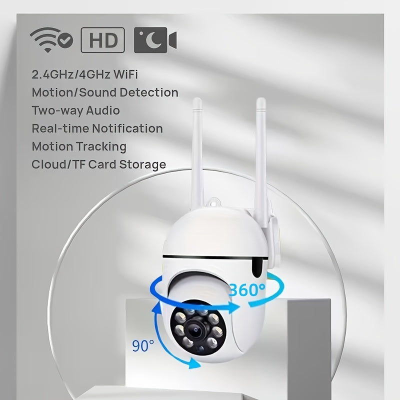 6-Pack 1080P Full HD WiFi Security Camera with 355° Panoramic Rotation – Night Vision, Two-Way Audio & Motion Detection Alerts, Wireless Indoor Home Security Camera System, USB Powered, Smartphone Compatible