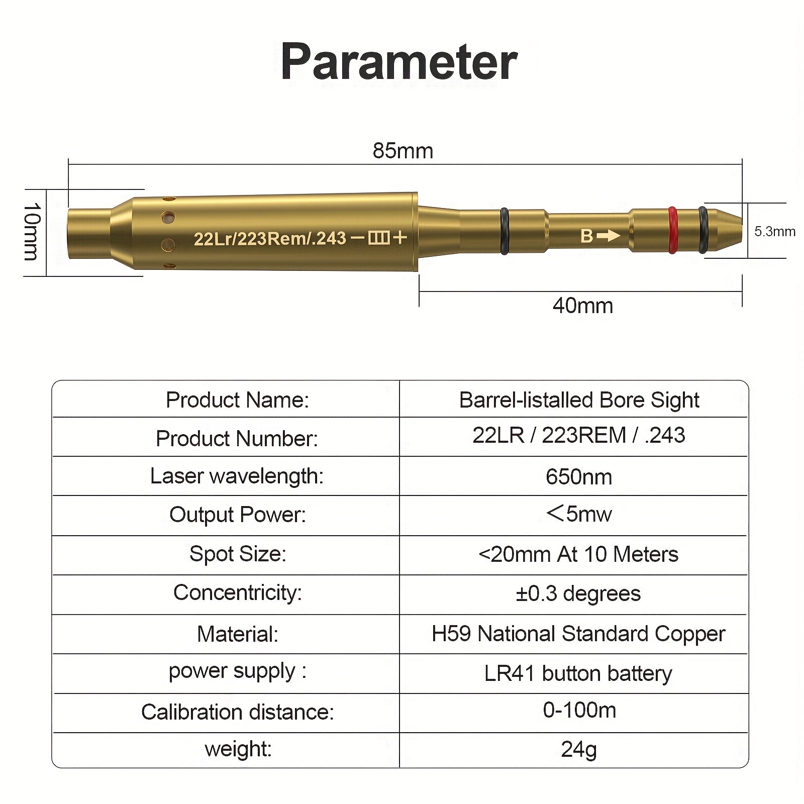 Laser Bore Sighter Multi-Caliber 22LR 223REM 243 9mm 308 30-06 7.62 177 6.5mm 7mm 25 27 Crossbow – Muzzle End Barrel Boresight Scope Zeroing Kit 6 Batteries 5 O-Rings 100 Yard Zero