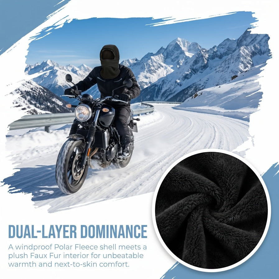 2 Pack Fleece Balaclava Ski Mask Windproof – Full Face Neck Cover Skull Cap for Men & Women, Soft Plush Warm Hood for Skiing Snowboarding Cycling Hiking Motorcycle Riding Cold Weather Outdoor Sports