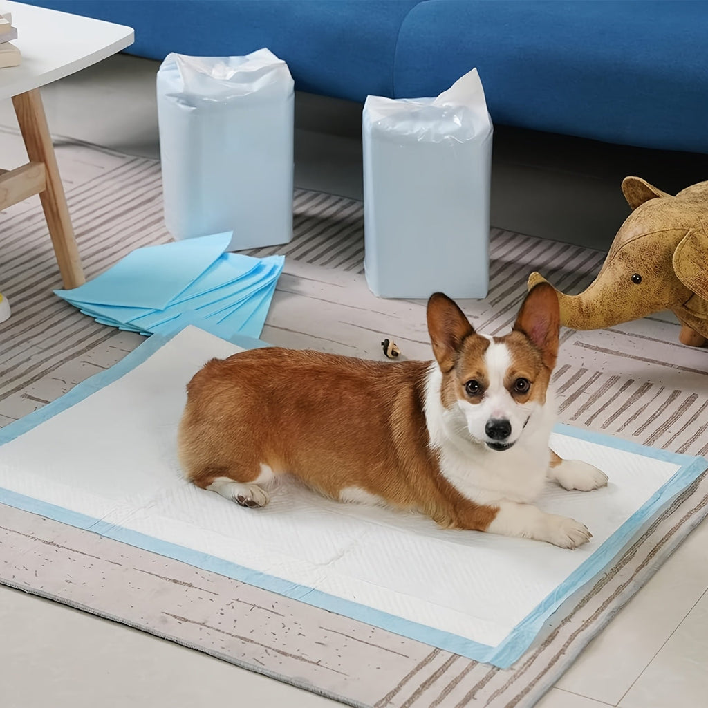 Super Absorbent Dog Pee Pads 23.6x23.6 Inch for Puppy Training & Indoor Pet Toilet Use – Leak-Proof Odor-Control Training Pads, 50/100/200/400 Count Bulk Value Packs